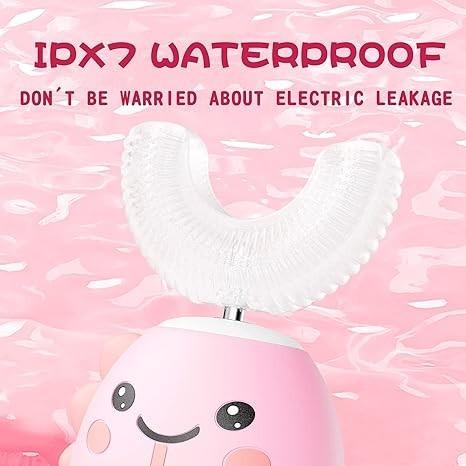 U 形電動牙刷,附 4 個刷頭、聲波牙刷兒童有 5 種模式,卡通恐龍360 度清潔(2-6 歲)-細節圖5