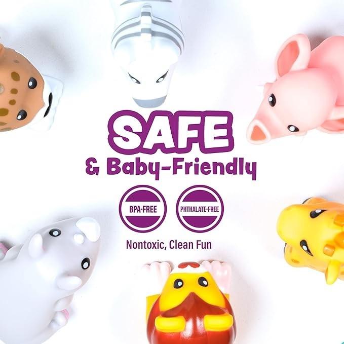 免模具沐浴玩具,6 件組 | 密封無孔沐浴玩具設計保持水分 | 柔軟、擠壓-細節圖5