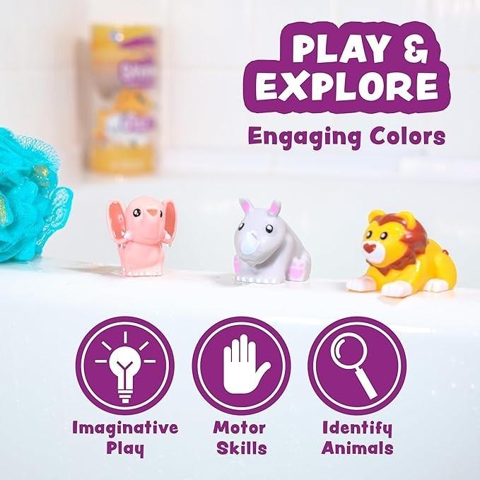 免模具沐浴玩具,6 件組 | 密封無孔沐浴玩具設計保持水分 | 柔軟、擠壓-細節圖6