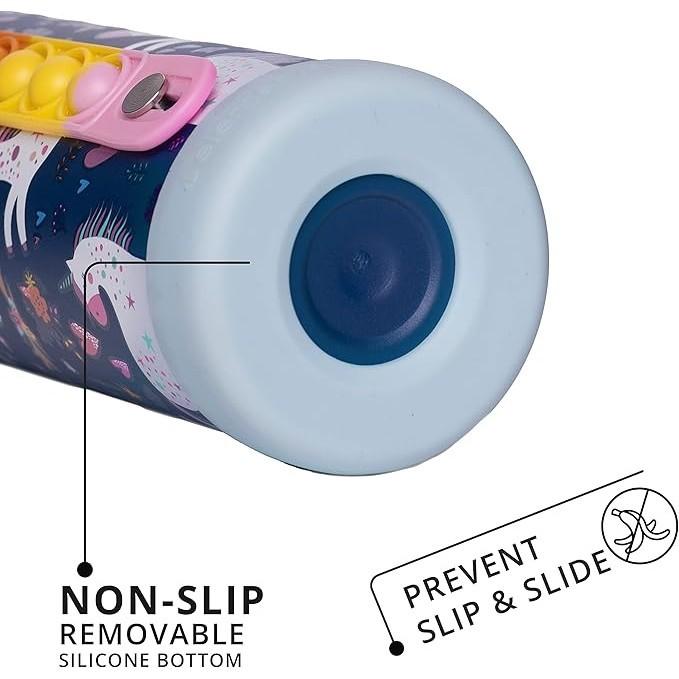 Iconic 兒童水瓶 附吸管蓋 & 緩解壓力 Pop It 手把 (約 396.9 毫升) - 獨角獸-細節圖2