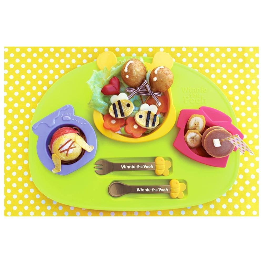 迪士尼 Disney 小熊維尼 Pooh 造型塑膠餐具6件組-細節圖2