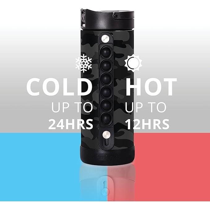 Iconic 兒童水瓶 附吸管蓋 & 緩解壓力 Pop It 手把 (約 396.9 毫升) - 黑色迷彩-細節圖3