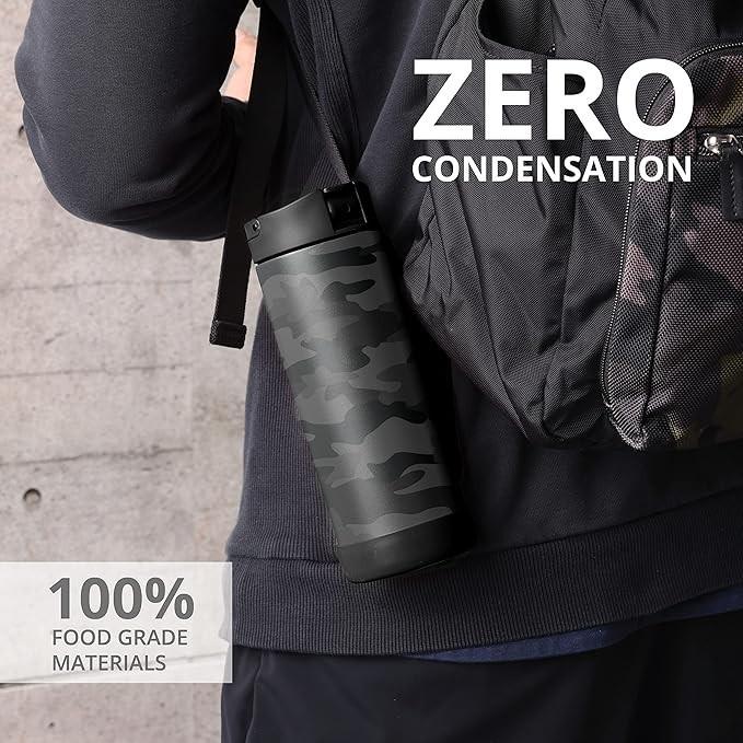 Iconic 兒童水瓶 附吸管蓋 & 緩解壓力 Pop It 手把 (約 396.9 毫升) - 黑色迷彩-細節圖4