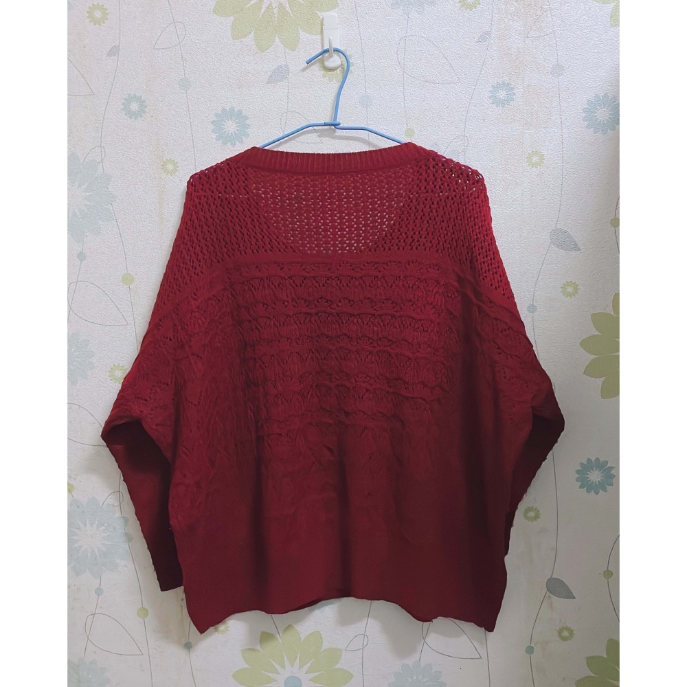 鏤空針織長袖毛衣-細節圖2