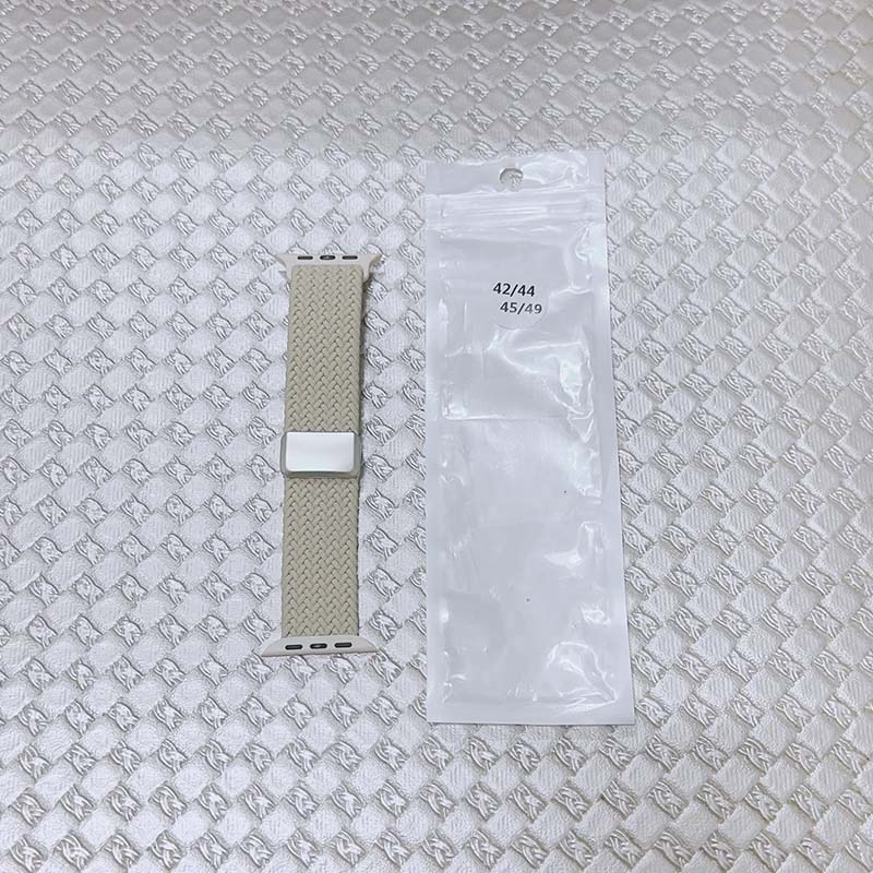 Apple Watch 尼龍編織磁吸扣錶帶(米色)-細節圖3