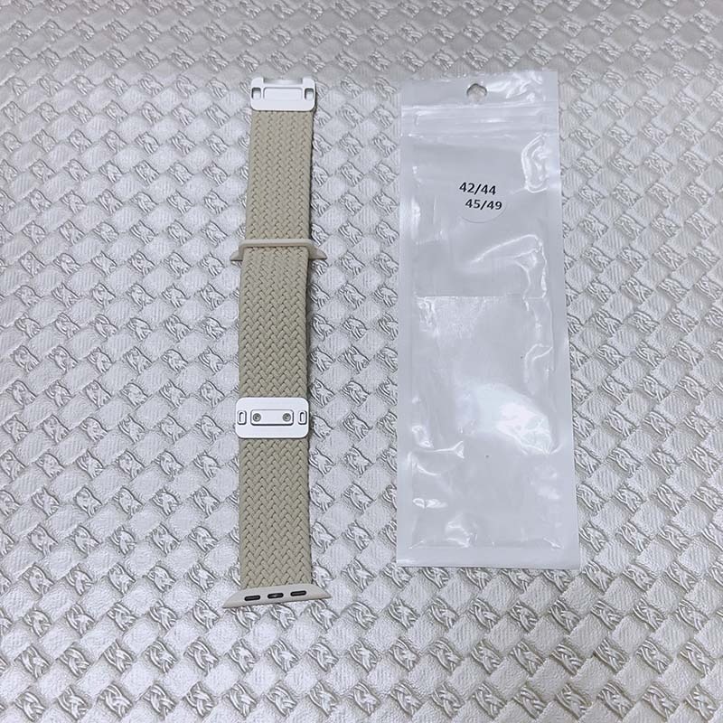 Apple Watch 尼龍編織磁吸扣錶帶(米色)-細節圖5
