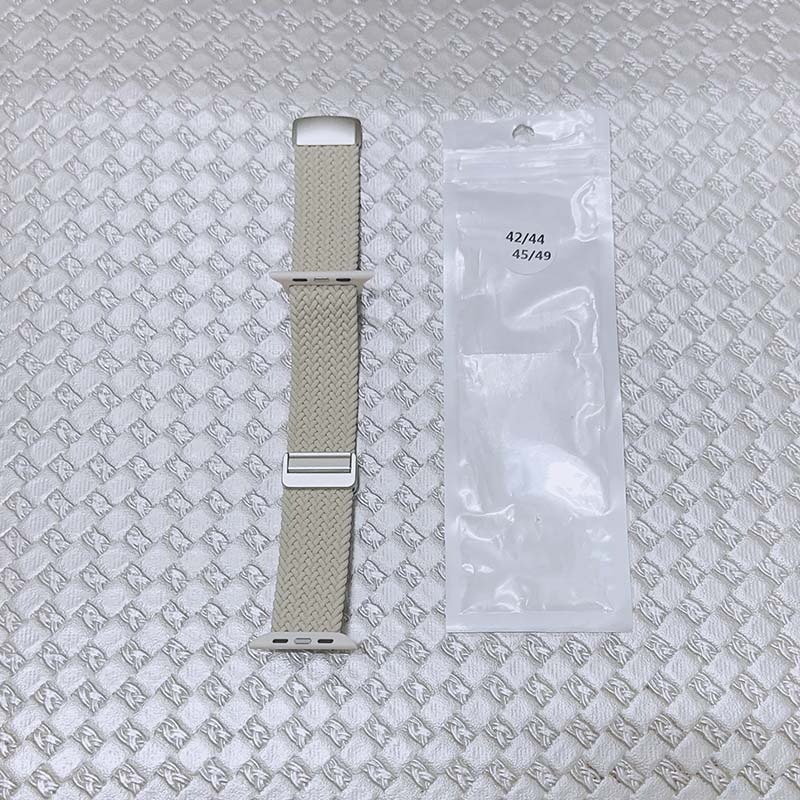Apple Watch 尼龍編織磁吸扣錶帶(米色)-細節圖6