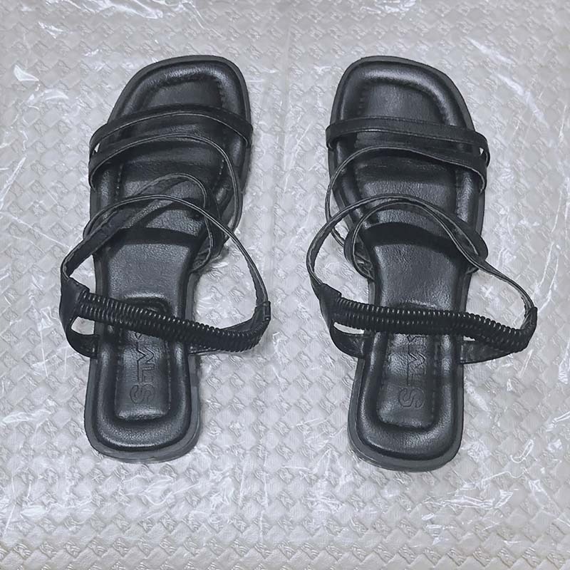 細帶交叉方頭涼鞋-細節圖2