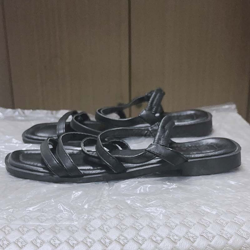 細帶交叉方頭涼鞋-細節圖4