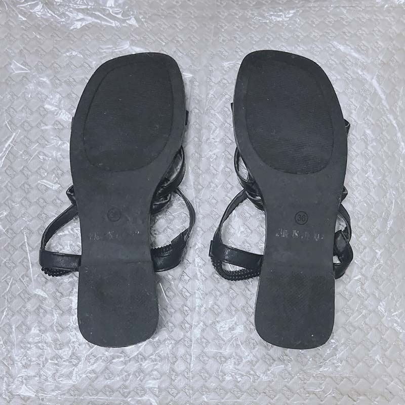 細帶交叉方頭涼鞋-細節圖5