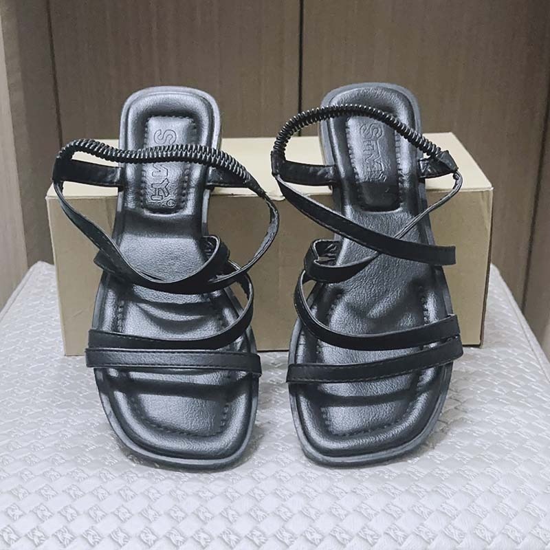 細帶交叉方頭涼鞋-細節圖6