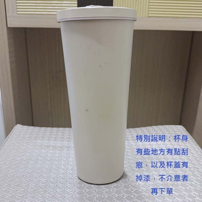 【SNAPWARE 美國康寧】陶瓷不鏽鋼真空保溫吸管杯 800ML-杏仁奶油色-細節圖2