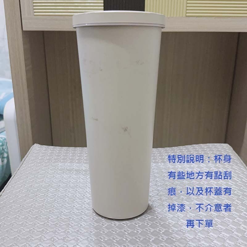 【SNAPWARE 美國康寧】陶瓷不鏽鋼真空保溫吸管杯 800ML-杏仁奶油色-細節圖3