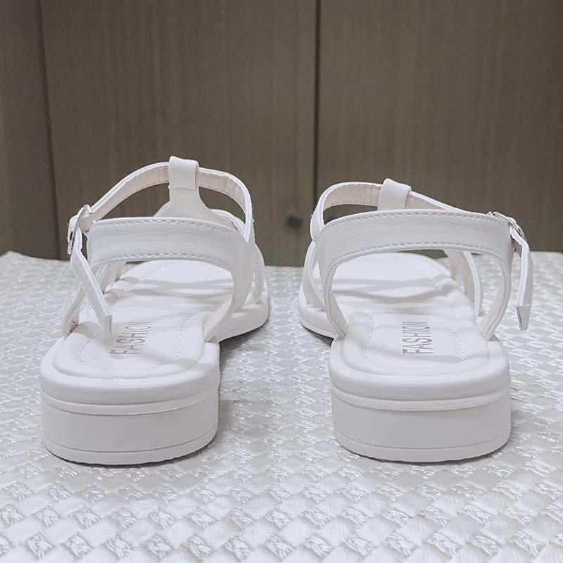 法式優雅方頭涼鞋-米色-細節圖5