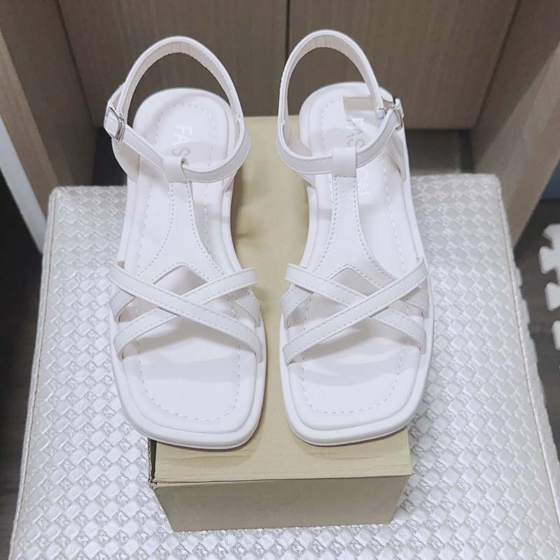 法式優雅方頭涼鞋-米色-細節圖8