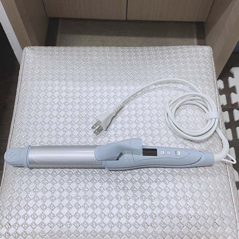 【日本 SALONIA】直捲兩用陶瓷塗層雙負離子整髮器 32mm-霧藍色(限定色)-細節圖2