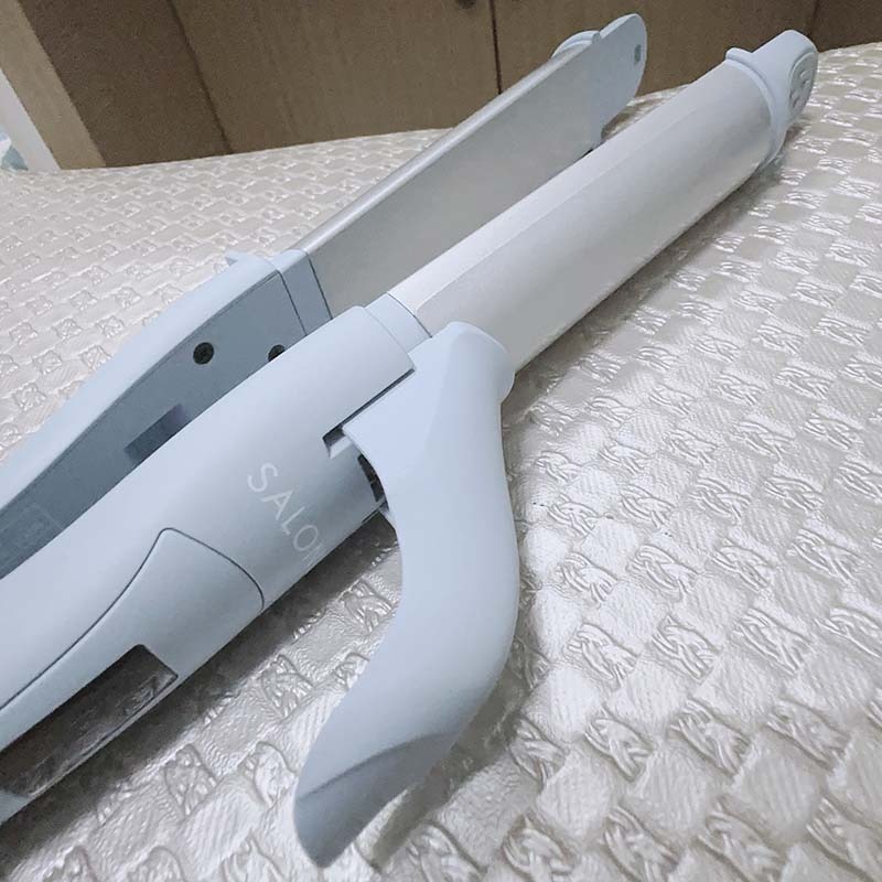 【日本 SALONIA】直捲兩用陶瓷塗層雙負離子整髮器 32mm-霧藍色(限定色)-細節圖5