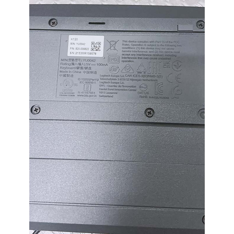 【Logitech 羅技】K120 USB有線鍵盤(贈送一片可水洗的防水防塵鍵盤保護膜)-細節圖4