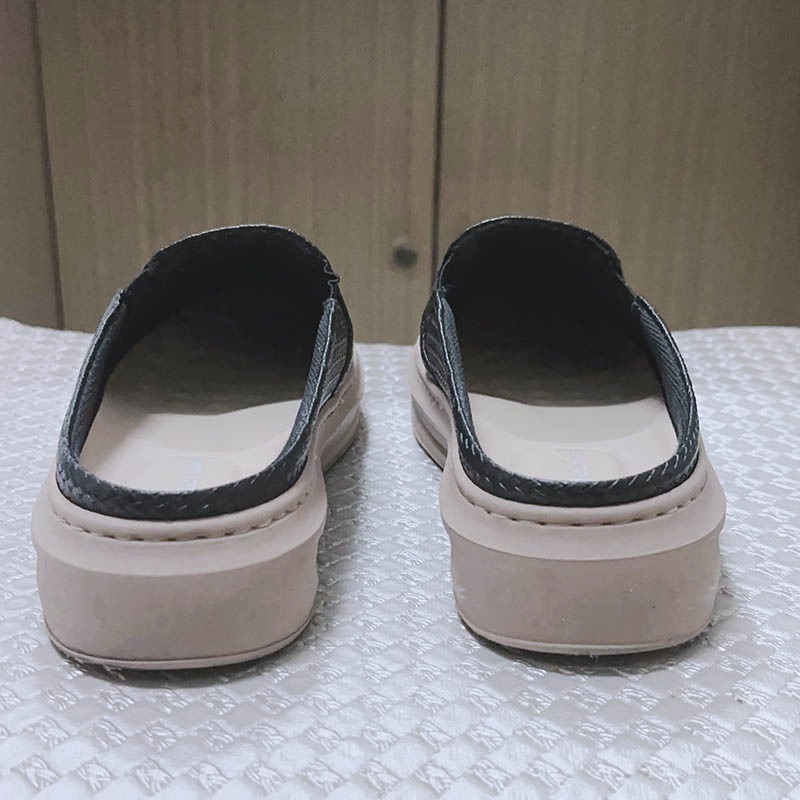 【Material 瑪特麗歐】台灣製素面壓紋穆勒鞋-細節圖5