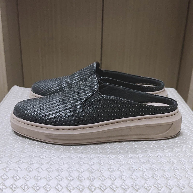 【Material 瑪特麗歐】台灣製素面壓紋穆勒鞋-細節圖6