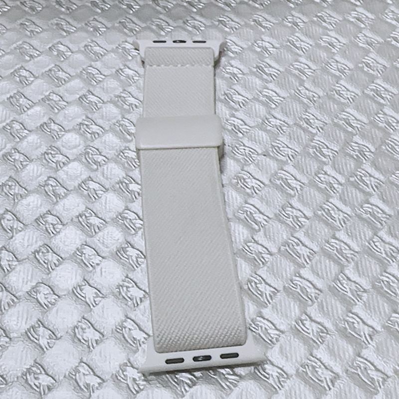 Apple Watch 尼龍編織磁吸扣錶帶(象牙白色)-細節圖2