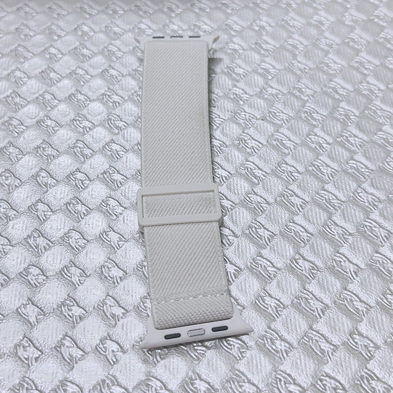 Apple Watch 尼龍編織磁吸扣錶帶(象牙白色)-細節圖3