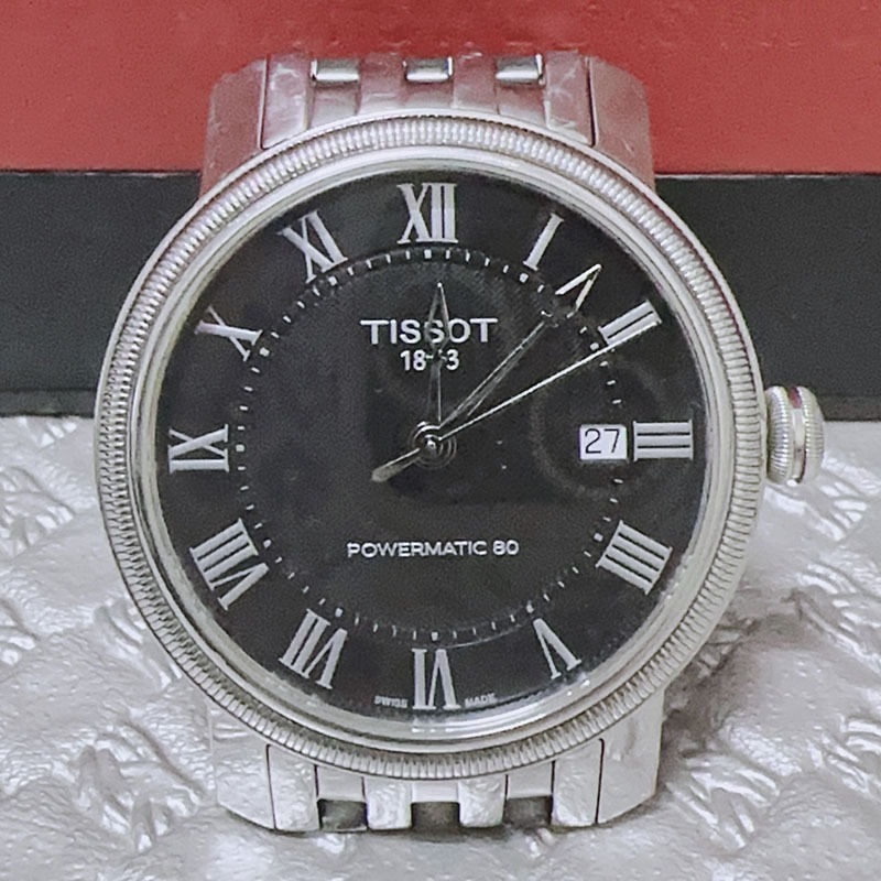 【TISSOT 天梭】BRIDGEPORT 法式浪漫系列 POWERMATIC 80 經典紳士機械手錶-細節圖2