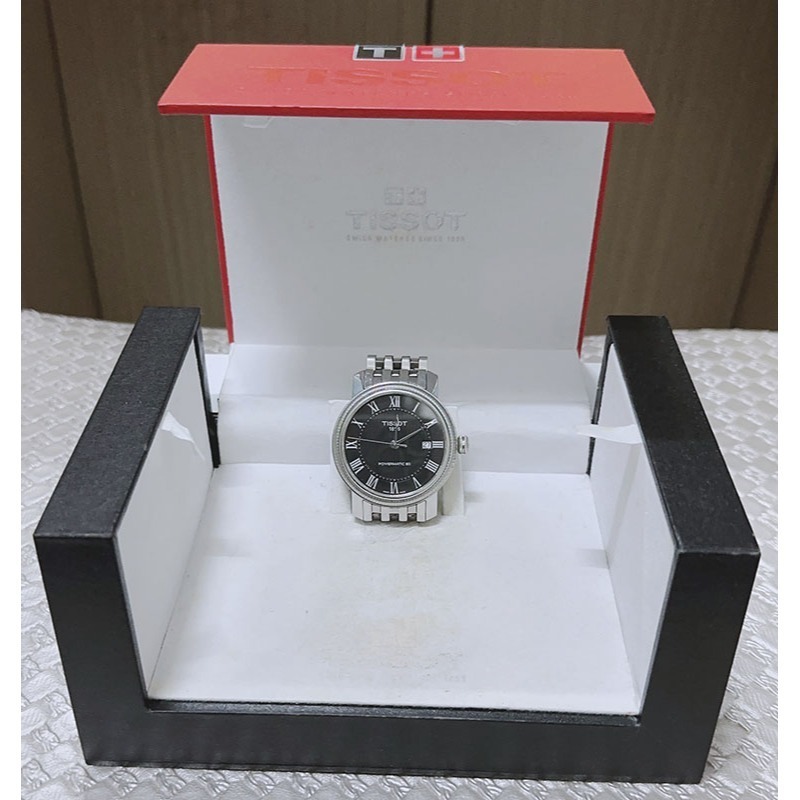 【TISSOT 天梭】BRIDGEPORT 法式浪漫系列 POWERMATIC 80 經典紳士機械手錶-細節圖6