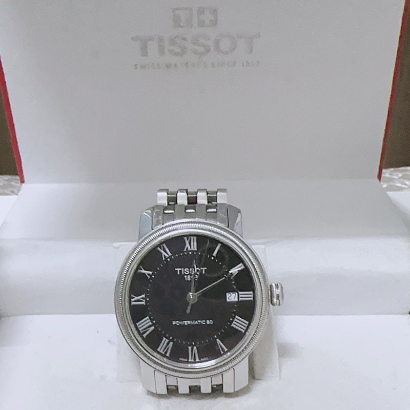【TISSOT 天梭】BRIDGEPORT 法式浪漫系列 POWERMATIC 80 經典紳士機械手錶-細節圖7