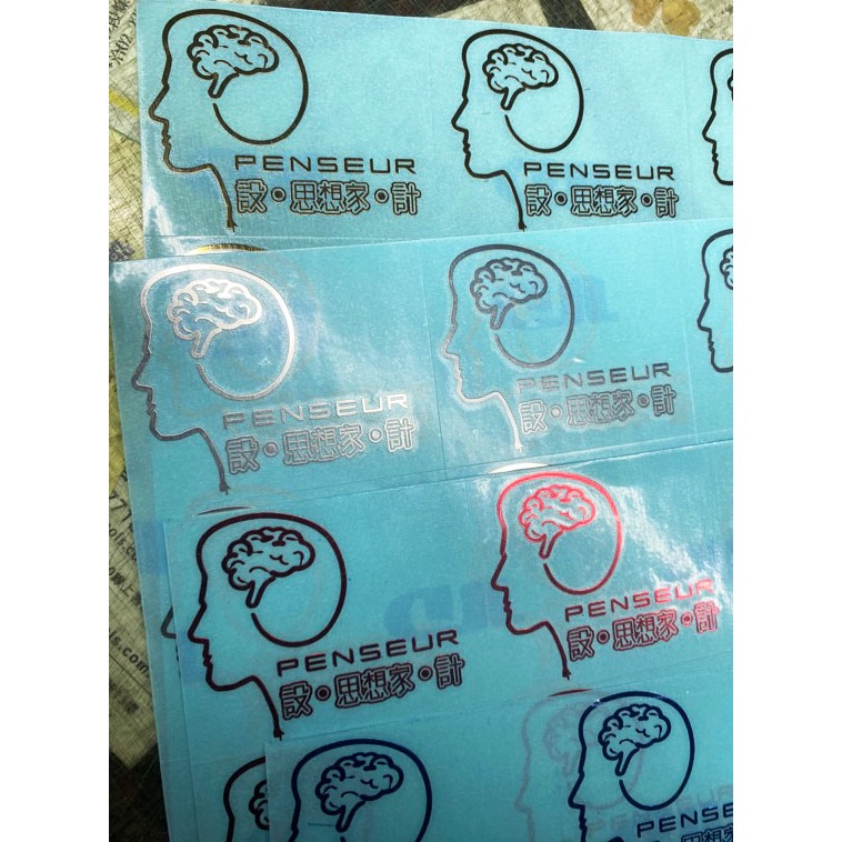 客製化 台灣自有機台 防水抗刮金屬貼 LOGO貼紙 燙金貼紙 標籤貼紙 轉印貼紙 反光貼紙大小量可製作 燙金貼紙-細節圖2