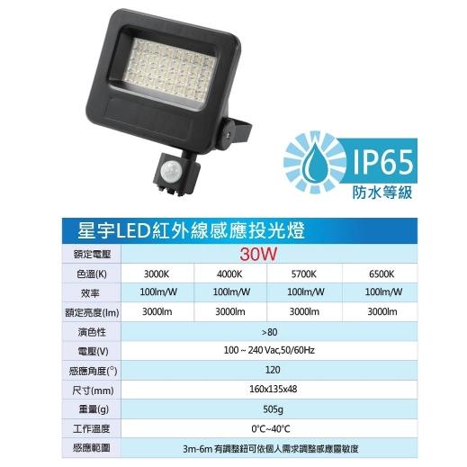 EVERLIGHT 億光 LED 星宇 30W 50W 全電壓 紅外線 感應投光燈-細節圖2