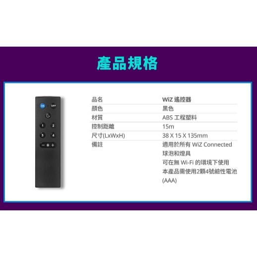 Philips 飛利浦 Wi-Fi WiZ 智慧照明 遙控器 PW006-細節圖8