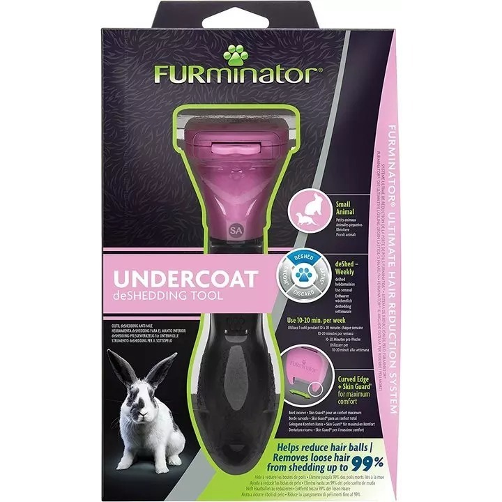 【現貨✅開發票】 FURminator 兔用去毛梳 小動物 毛刷 廢毛梳 梳毛 刷毛-細節圖5