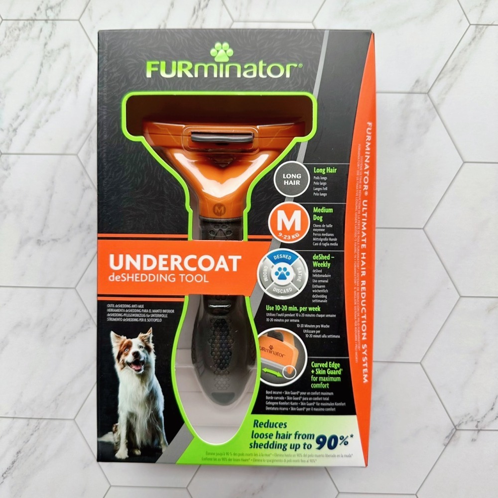 【現貨✅開發票】 FURminator 中型犬用去毛梳 毛刷 廢毛梳 梳毛 刷毛 9kg-23kg M號-細節圖2