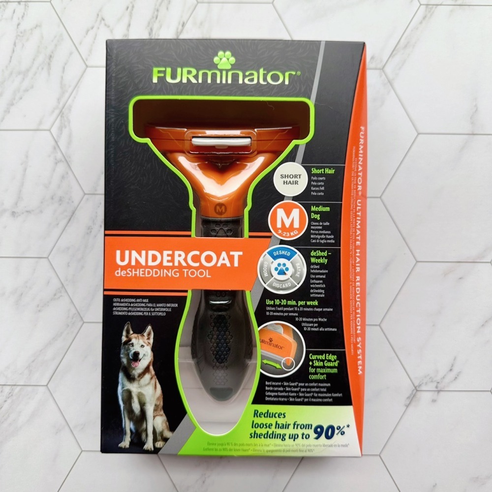 【現貨✅開發票】 FURminator 中型犬用去毛梳 毛刷 廢毛梳 梳毛 刷毛 9kg-23kg M號-細節圖3