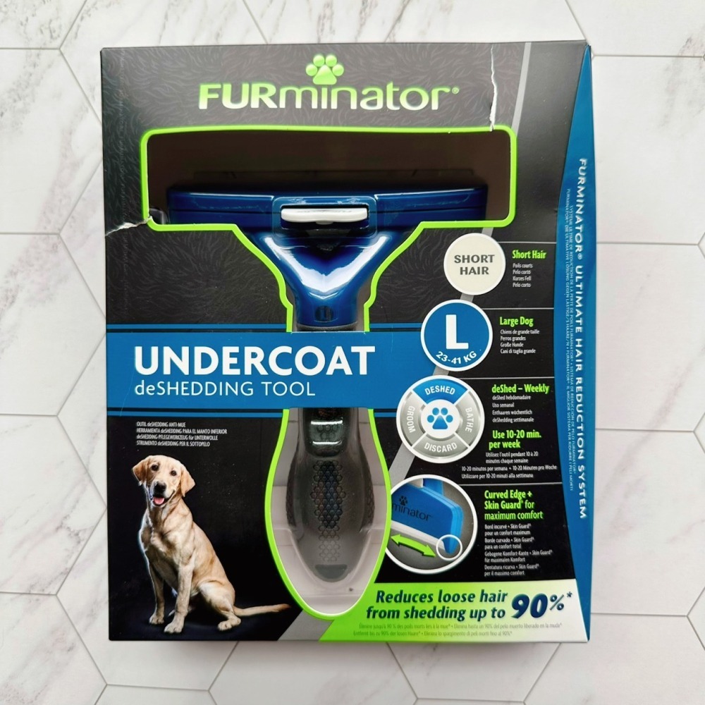 【現貨✅開發票】 FURminator 大型犬用去毛梳 毛刷 廢毛梳 梳毛 刷毛 23kg-41kg L號-細節圖2