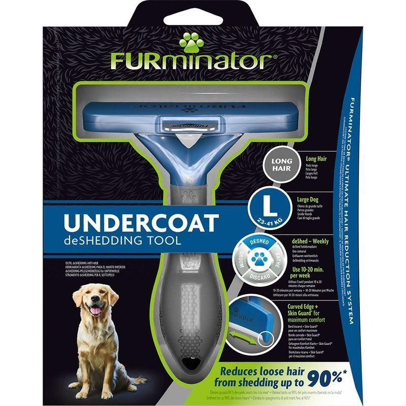 【現貨✅開發票】 FURminator 大型犬用去毛梳 毛刷 廢毛梳 梳毛 刷毛 23kg-41kg L號-規格圖2