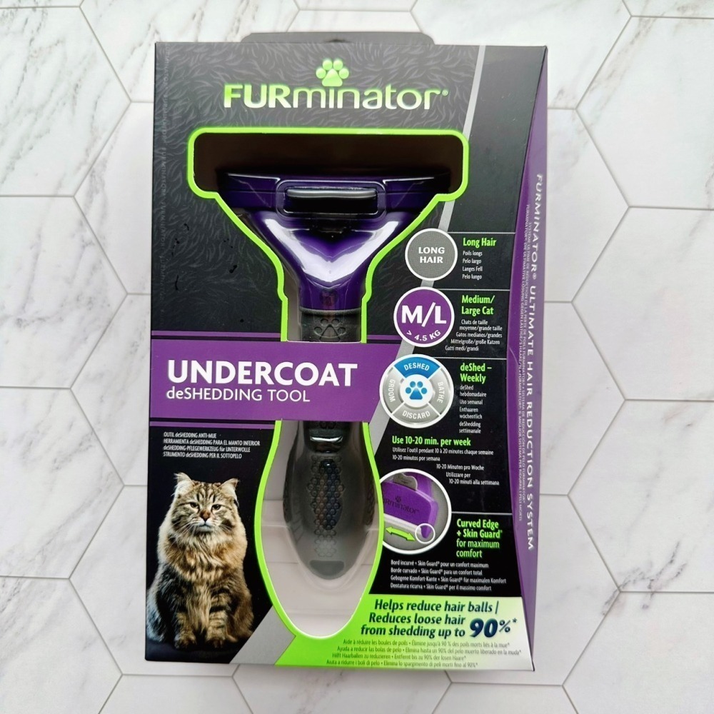【現貨✅開發票】 FURminator 貓用去毛梳 毛刷 廢毛梳 梳毛 刷毛 短毛 長毛-細節圖3