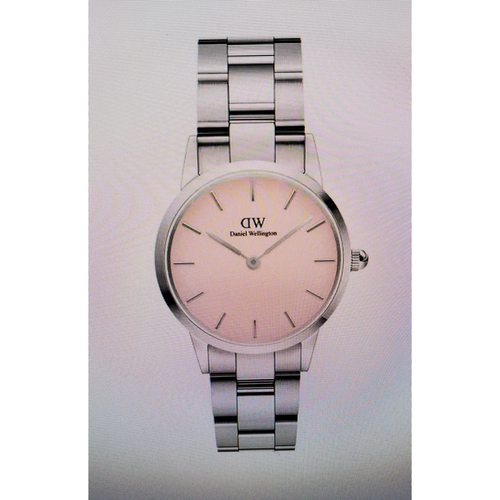 全新 DANIEL WELLINGTON ICONIC LINK極光銀腮紅粉錶 日本石英機芯 電鍍不鏽鋼 原價8490元-細節圖2