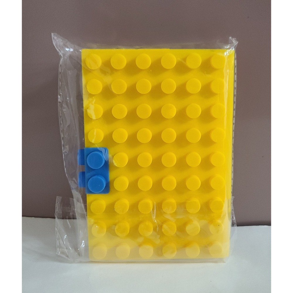 全新   SECPAAS   積木造型  筆記本 尺寸  15 X10.5 X 3CM  黃色一本，一本150元-細節圖4
