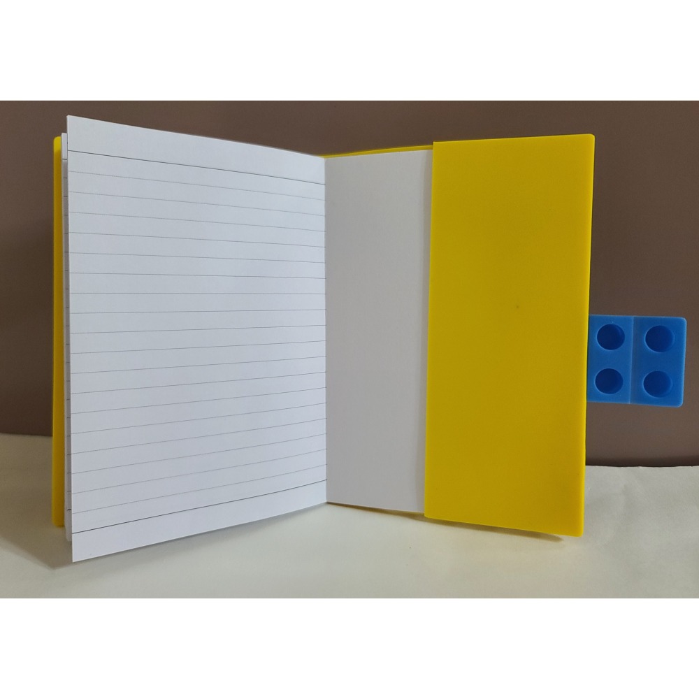 全新   SECPAAS   積木造型  筆記本 尺寸  15 X10.5 X 3CM  黃色一本，一本150元-細節圖5