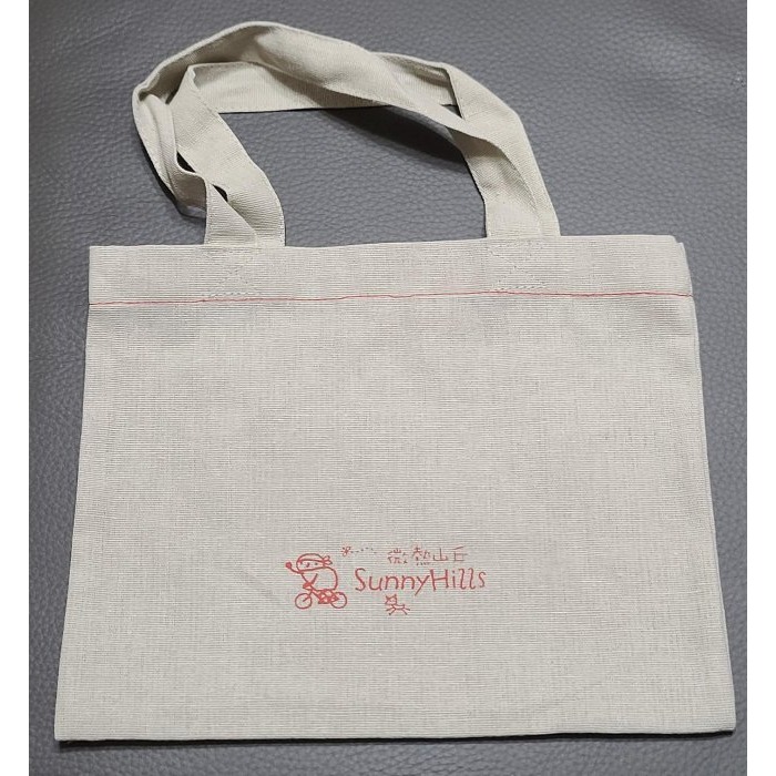 全新   微熱山丘   麻布  手提購物袋   兩面一樣  尺寸 26 X 20.5  (不含把手)-細節圖2