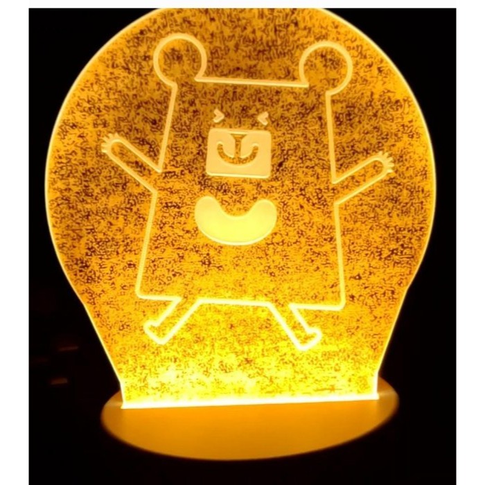 全新 台灣黑熊 BEERU FRIENDS 3D LED 小夜燈 桌燈 擺飾 行政院洗錢防制辦公室-細節圖3