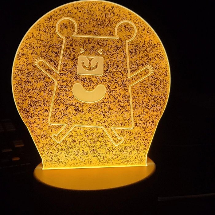全新 台灣黑熊 BEERU FRIENDS 3D LED 小夜燈 桌燈 擺飾 行政院洗錢防制辦公室-細節圖4