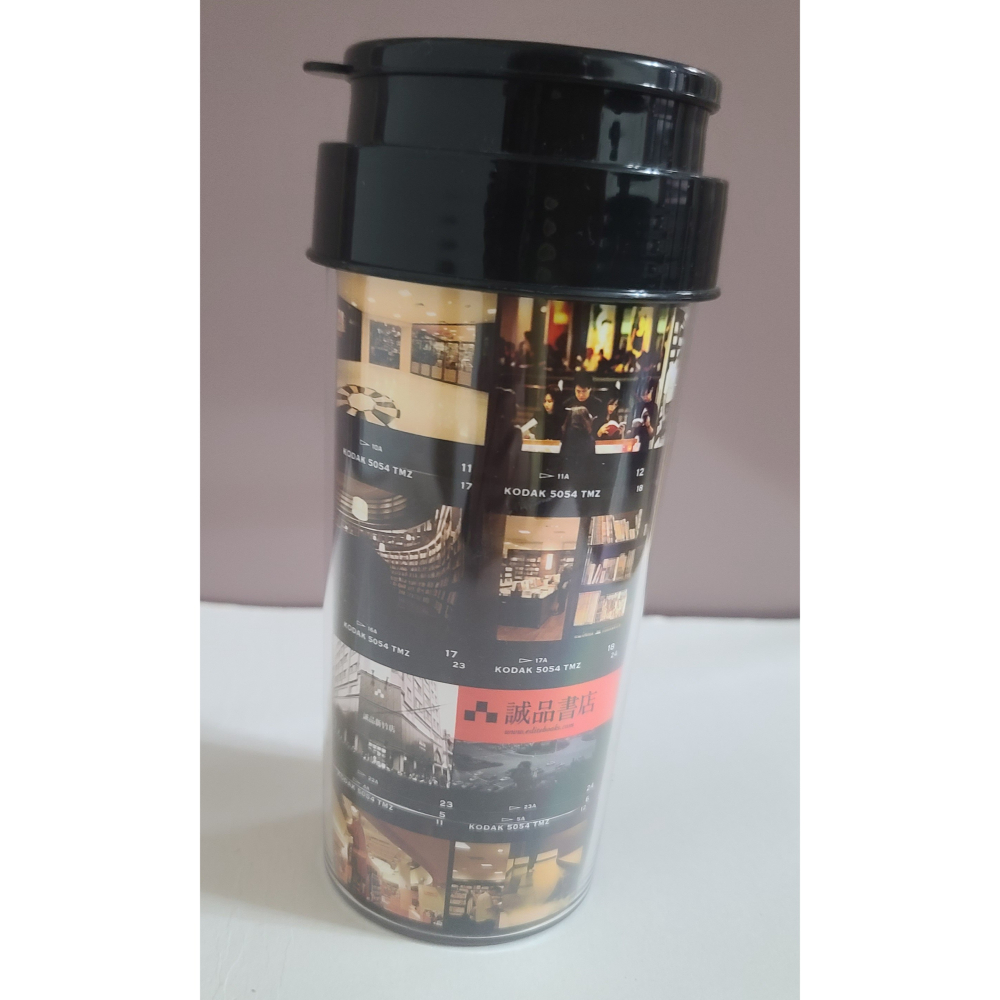 全新  誠品書局  特製 隨身杯  咖啡杯  瓶身是誠品書局的歷史照片  值得珍藏  高度18CM  直徑8CM-細節圖3