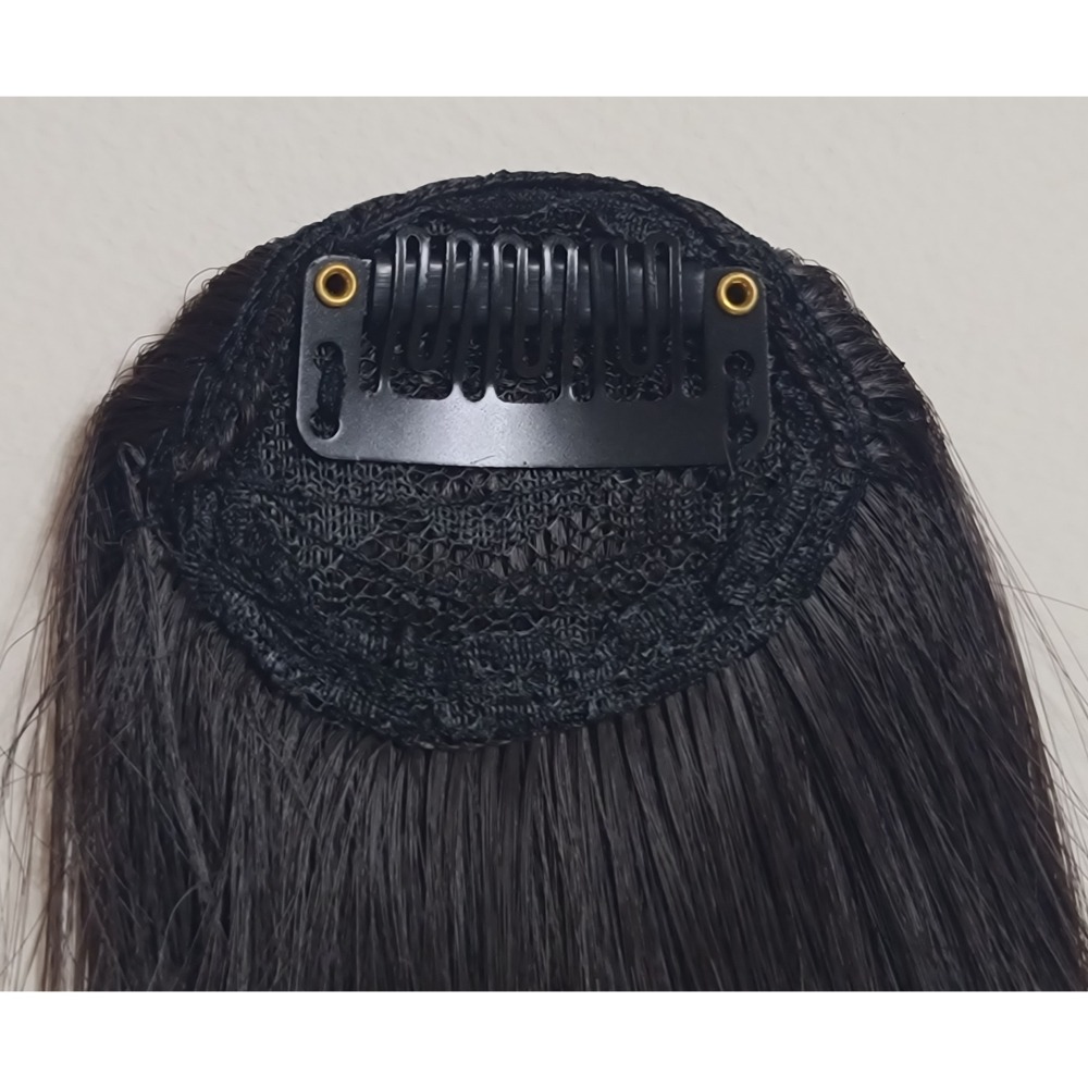 新 仿真髮絲 假劉海 鬢角  頭髮柔軟易梳  可燙可修剪  調整自己喜歡的樣子再用膠水固定  隱藏夾固定 看不出來-細節圖4