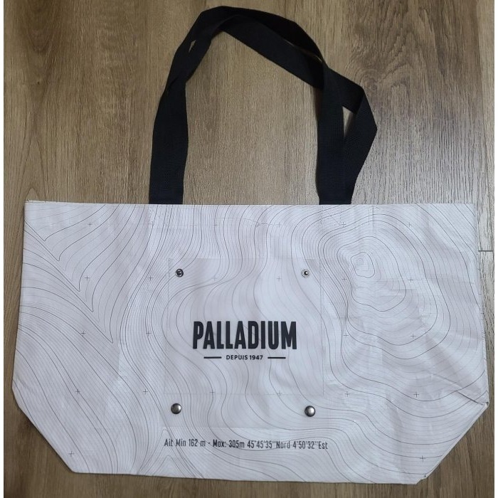 全新  品牌 PALLADIUM  編織手提袋  防水購物袋  棉織背帶  前面透明袋 尺寸:56 X 33X 15.5-細節圖4