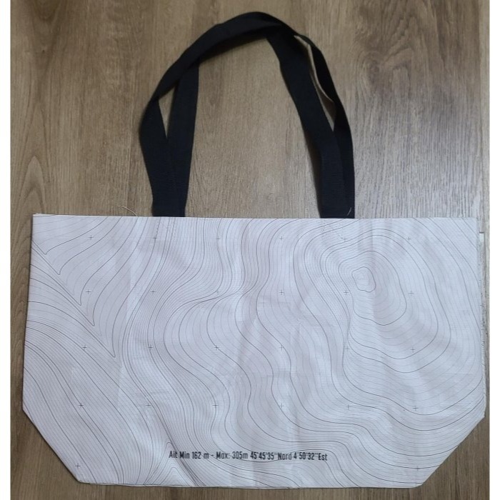 全新  品牌 PALLADIUM  編織手提袋  防水購物袋  棉織背帶  前面透明袋 尺寸:56 X 33X 15.5-細節圖5