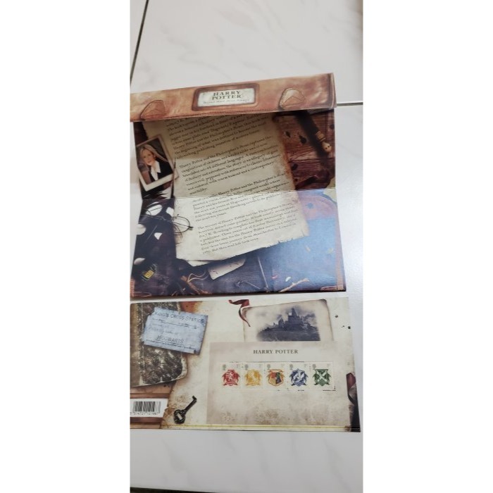 《哈利波特 》英國皇家郵政發行郵票 紀念套票 7本書封面 + 4個學院院徽 + 校徽 +J·K·羅琳的信-細節圖5