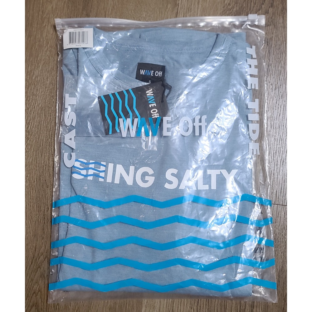 全新  WAVE  Off   FISHING SALTY   潮T  100% 純棉  附魔鬼氈可替換  肩寬  46-細節圖6